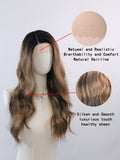 [Stella] Ailsa's Wigs L Part Mixed Brown Body Wave Lace Front Synthetic Wigs 78052