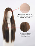 [Lillian] Ailsa's Wigs 13x6 Straight Lace Front Wigs Synthetic 4/27 Highlight Wigs 91054