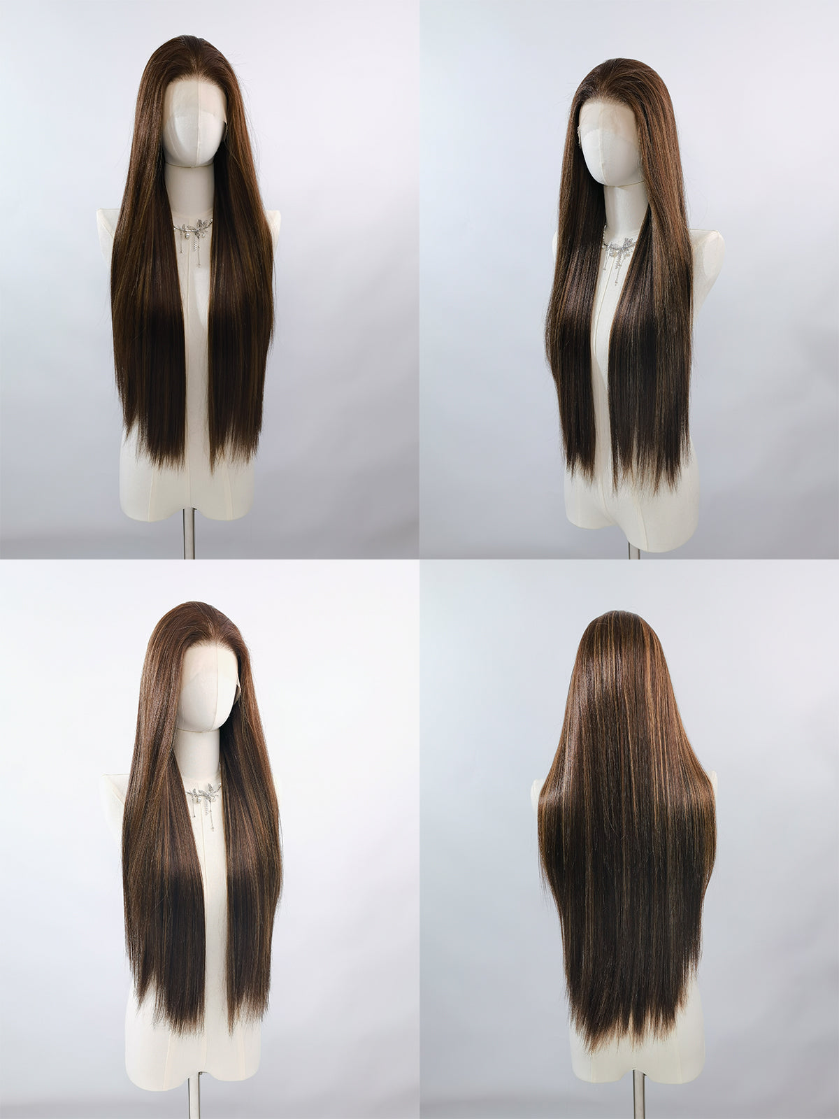 [Lillian] Ailsa's Wigs 13x6 Straight Lace Front Wigs Synthetic 4/27 Highlight Wigs 91054