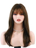 [Chestnut] Ailsas's Wigs Daily Hairstyle Wigs Dark Brown Synthetic Heat Resistant Wigs 68007