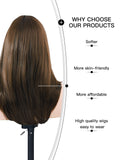 [Chestnut] Ailsas's Wigs Daily Hairstyle Wigs Dark Brown Synthetic Heat Resistant Wigs 68007