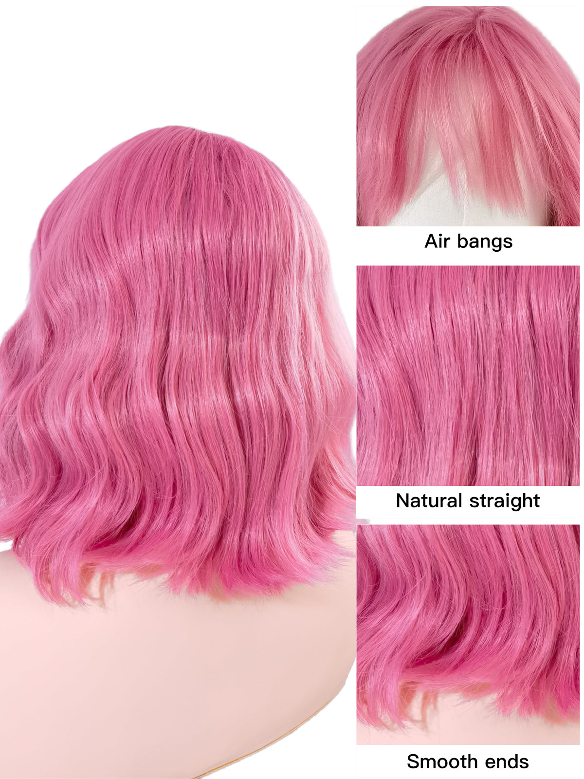 [Petal] Ailsas's Wigs Short Curly Wigs With Bangs Synthetic Wigs 68001