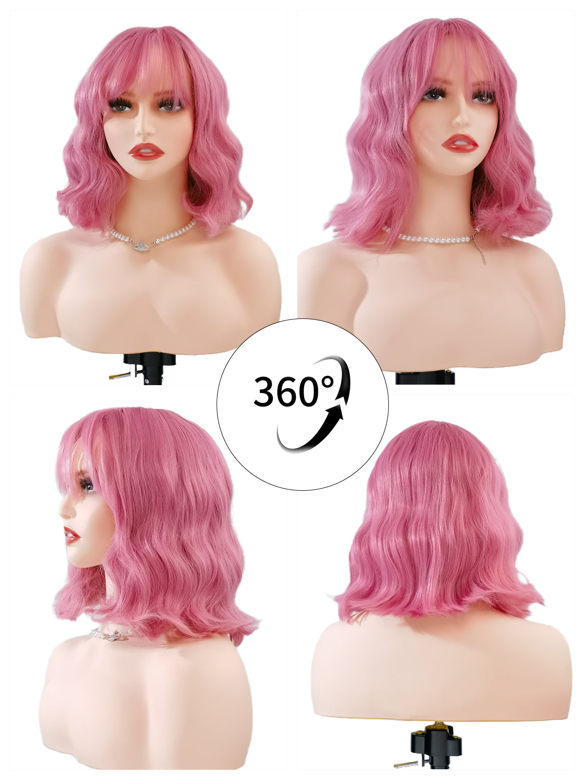 [Petal] Ailsas's Wigs Short Curly Wigs With Bangs Synthetic Wigs 68001