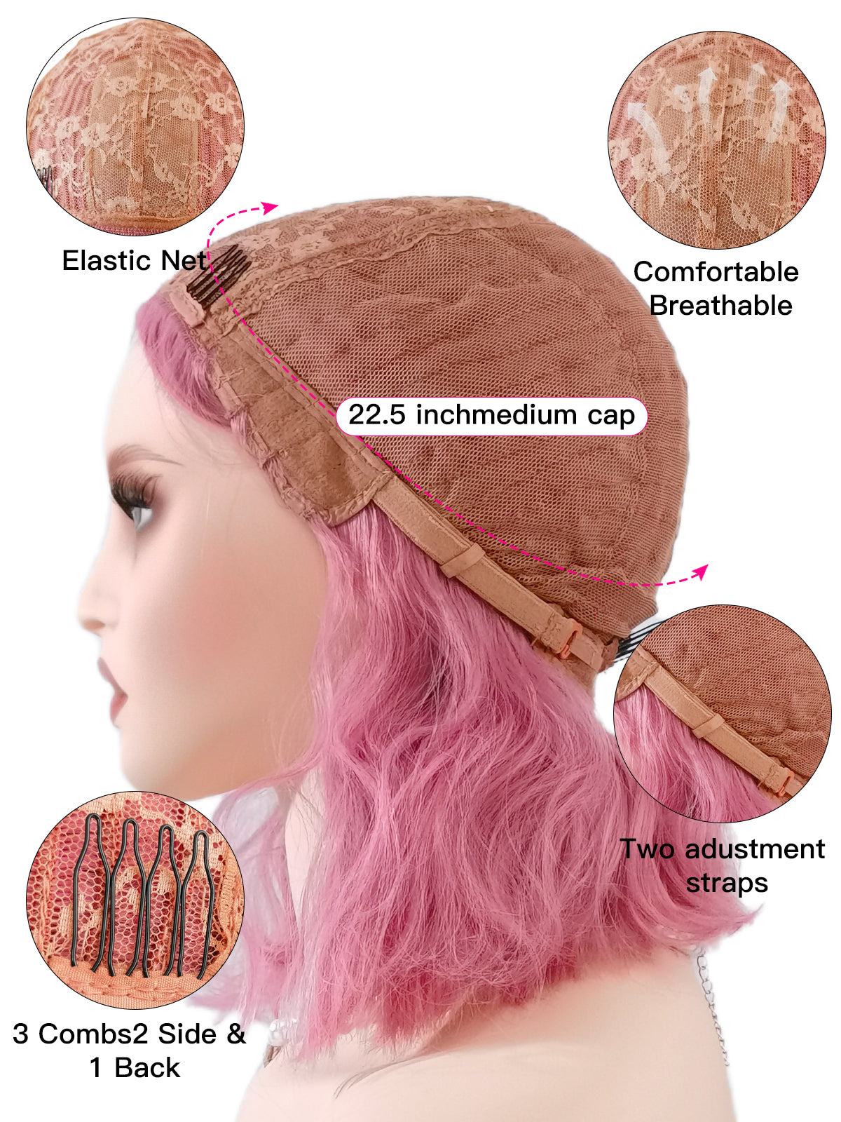 [Petal] Ailsas's Wigs Short Curly Wigs With Bangs Synthetic Wigs 68001