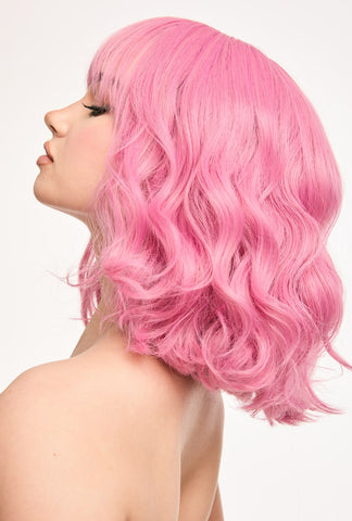 Coral | Playful Peach Curly Bob Synthetic Wig - Ailsa's Wigs