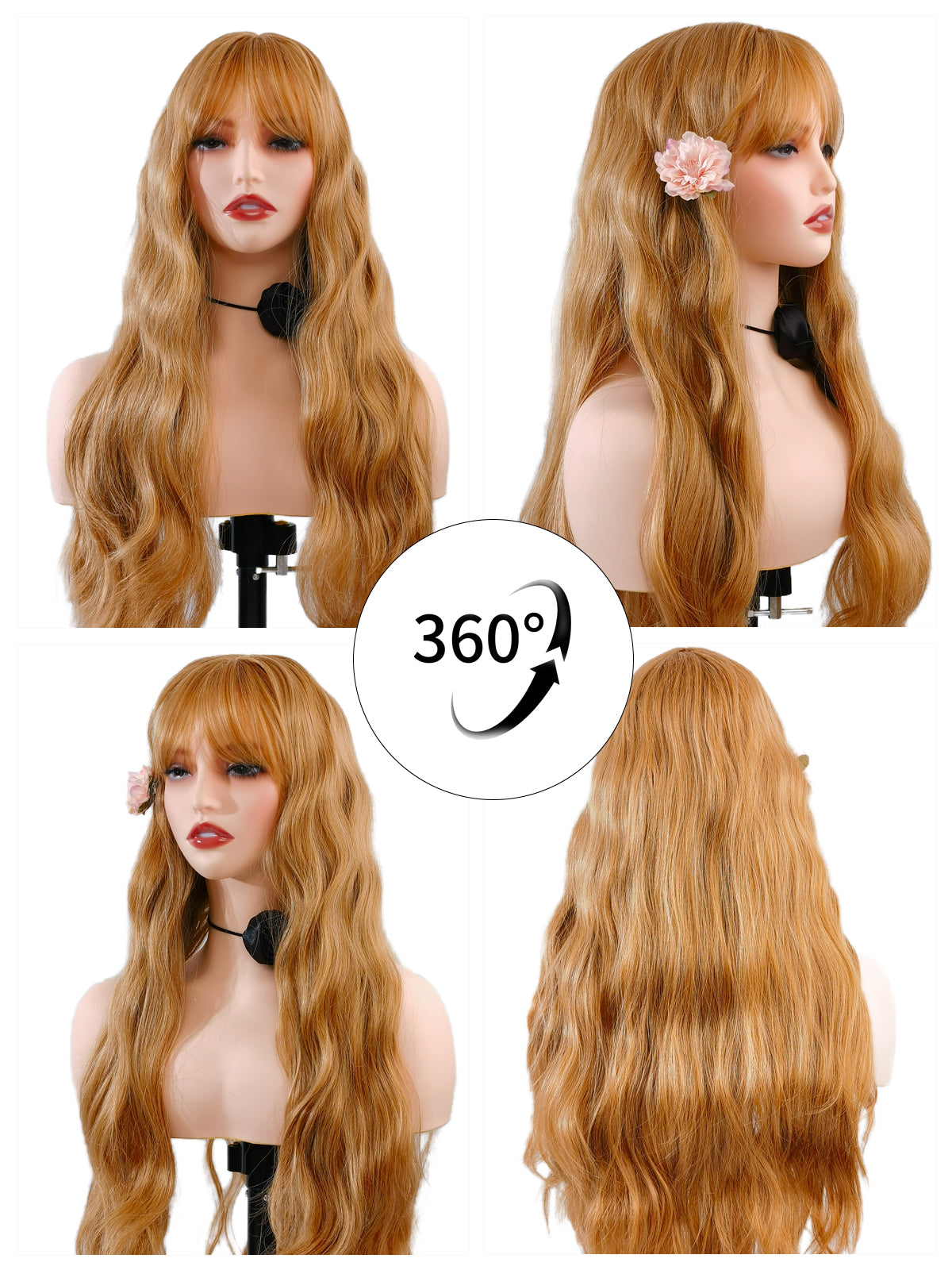 [lilith] Ailsas's Wigs Curly Long Stythetic Light Brown Wigs Daily Hairstyle Wigs 68011