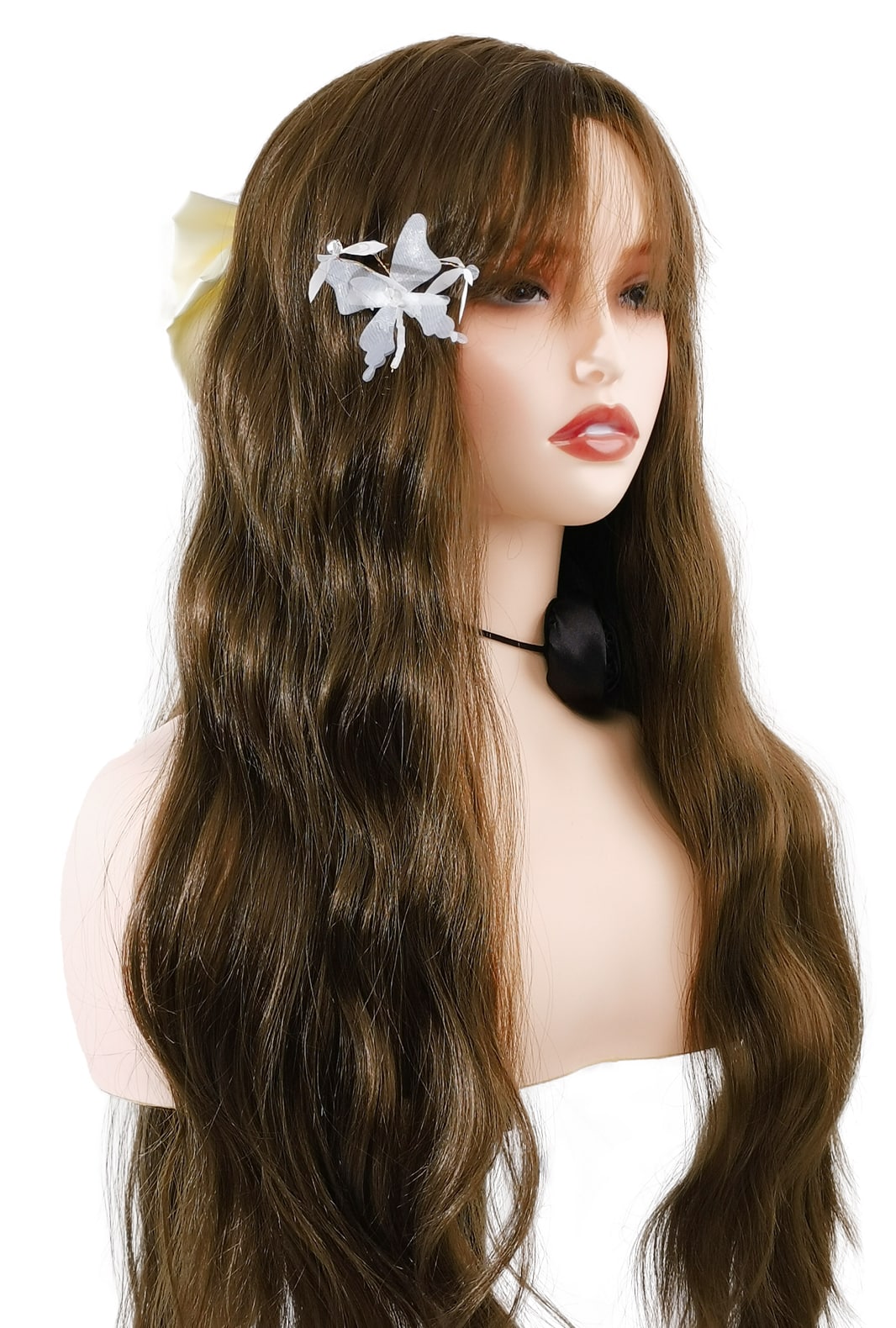 Mary | Dark Brown Synthetic Wig with Natural Waves | Elegant Style with Bangs - Ailsa's Wigs