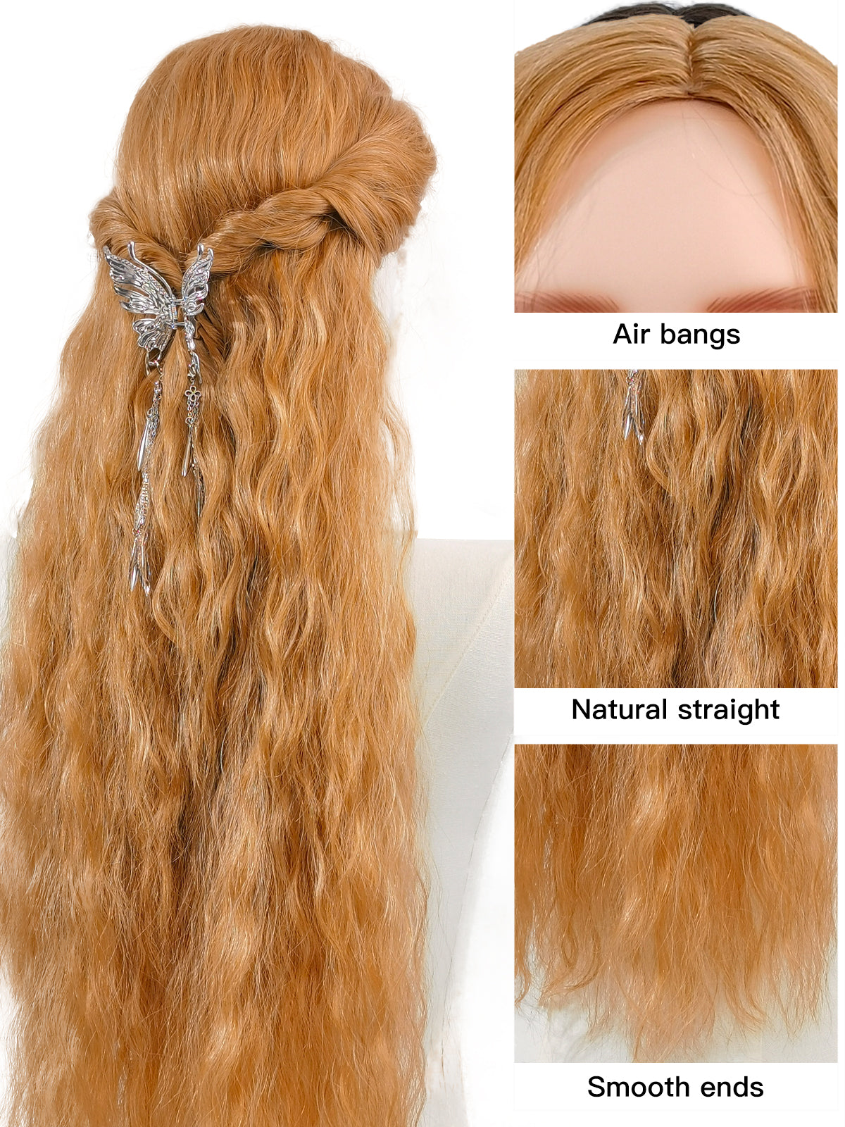 [Luna] Ailsas's Wigs Malibu Wigs Long Curly Snythetic Hair Wigs for Women 68015