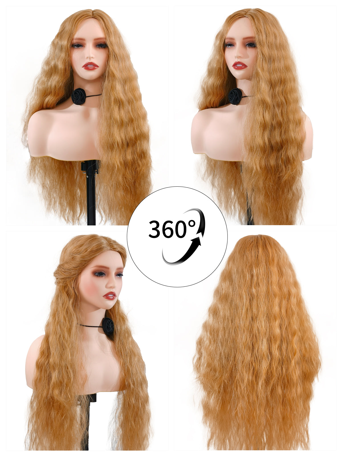 [Luna] Ailsas's Wigs Malibu Wigs Long Curly Snythetic Hair Wigs for Women 68015