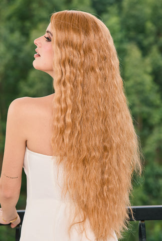 Luna | Light Brown 29inch Long Thick Synthetic Wig | Natural, Full Volume - Ailsa's Wigs