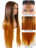 [Hannah]Ailsas's Wigs Long Straight Ombre Golden Brown Synthetic Wigs 71039