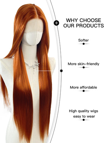 Abigail | Ginger Wig | 32-Inch Extra Long Straight - Ailsa's Wigs