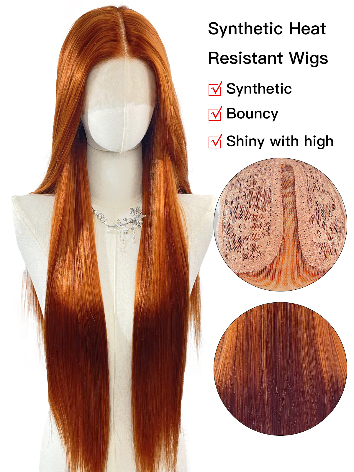 Abigail | Ginger Wig | 32-Inch Extra Long Straight - Ailsa's Wigs