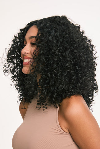 Zoey | Classic Afro Wig in Natural Black | Short T Part Lace Front Design - Ailsa's Wigs