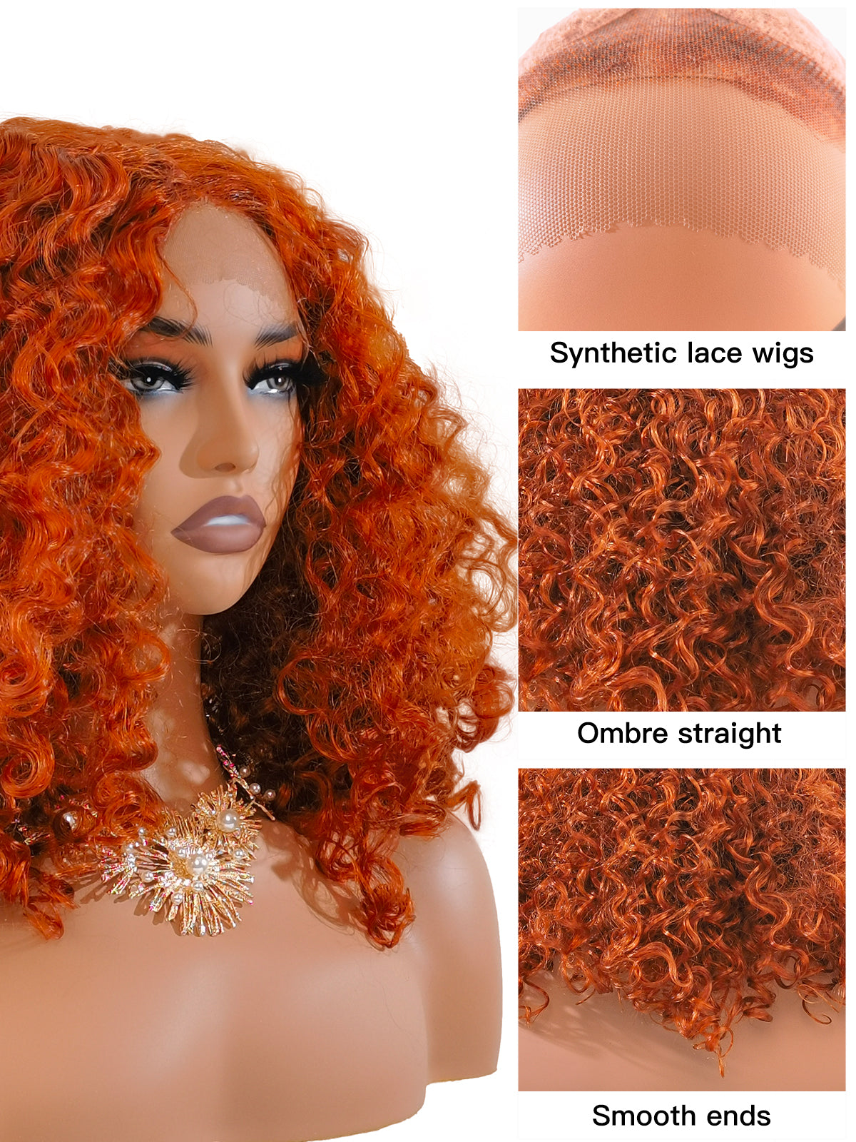 [Joanna] Ailsas's Wigs Long Curly Wig Afro Bomb Kinky Curly Wig Synthetic Hair 78031