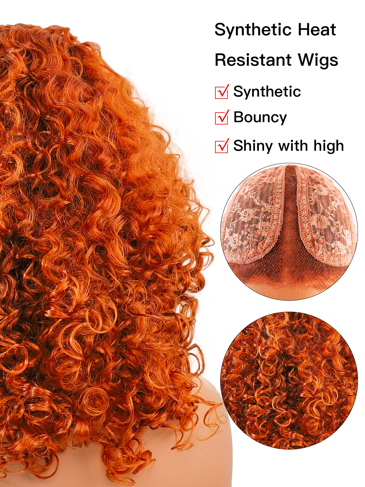 [Joanna] Ailsas's Wigs Long Curly Wig Afro Bomb Kinky Curly Wig Synthetic Hair 78031