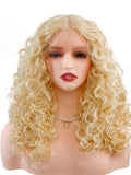 [Sofia] Ailsas's Wigs Blonde Snythetic Lace Front Kinky Curly Middle Part Wigs 78033