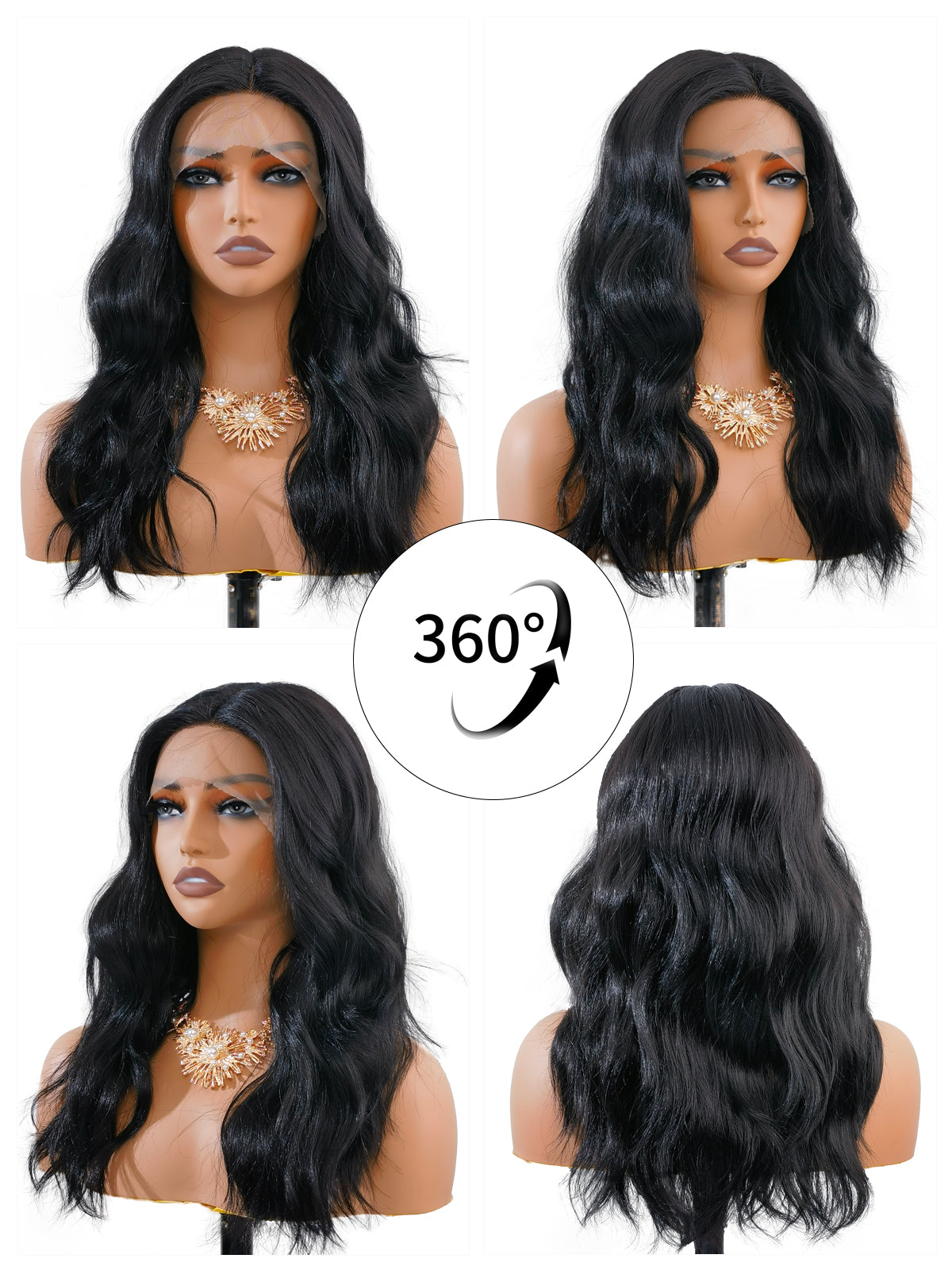 [Maya] Ailsas's Wigs T Part Lace Front Wigs Body Wave Snythetic Wig with Baby Hair 780034