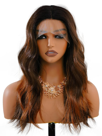 Grace | Balayage Black to Brown Curly Wig | Realistic T Part Lace Front - Ailsa's Wigs