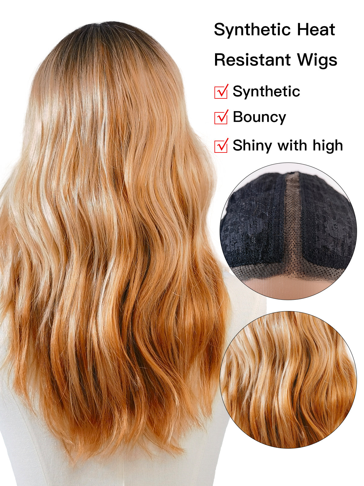 [Eliana] Ailsas's Wigs Ombre Blonde Lace Front Wigs T Part Wigs for Women 78037