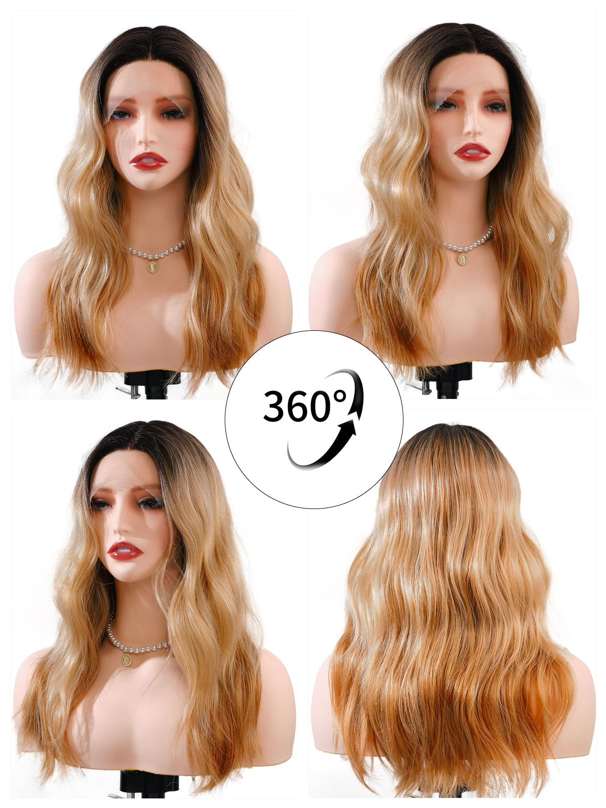 [Eliana] Ailsas's Wigs Ombre Blonde Lace Front Wigs T Part Wigs for Women 78037