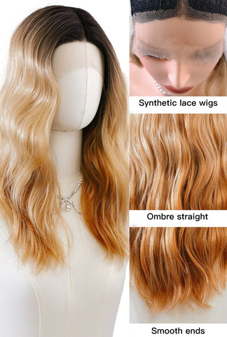 Eliana | Ombre Brown to Blonde Wig | Body Wave Lace Front - Ailsa's Wigs