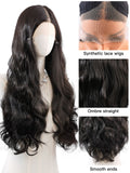 [Riley] Ailsas's Wigs T Part Body Wave Synthetic Black Wigs 78043