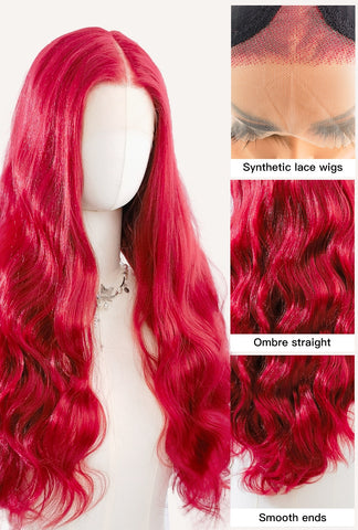 Scarlett | Wine Red Body Wave Wig | Party Wig | 26-Inch Hair - Ailsa's Wigs