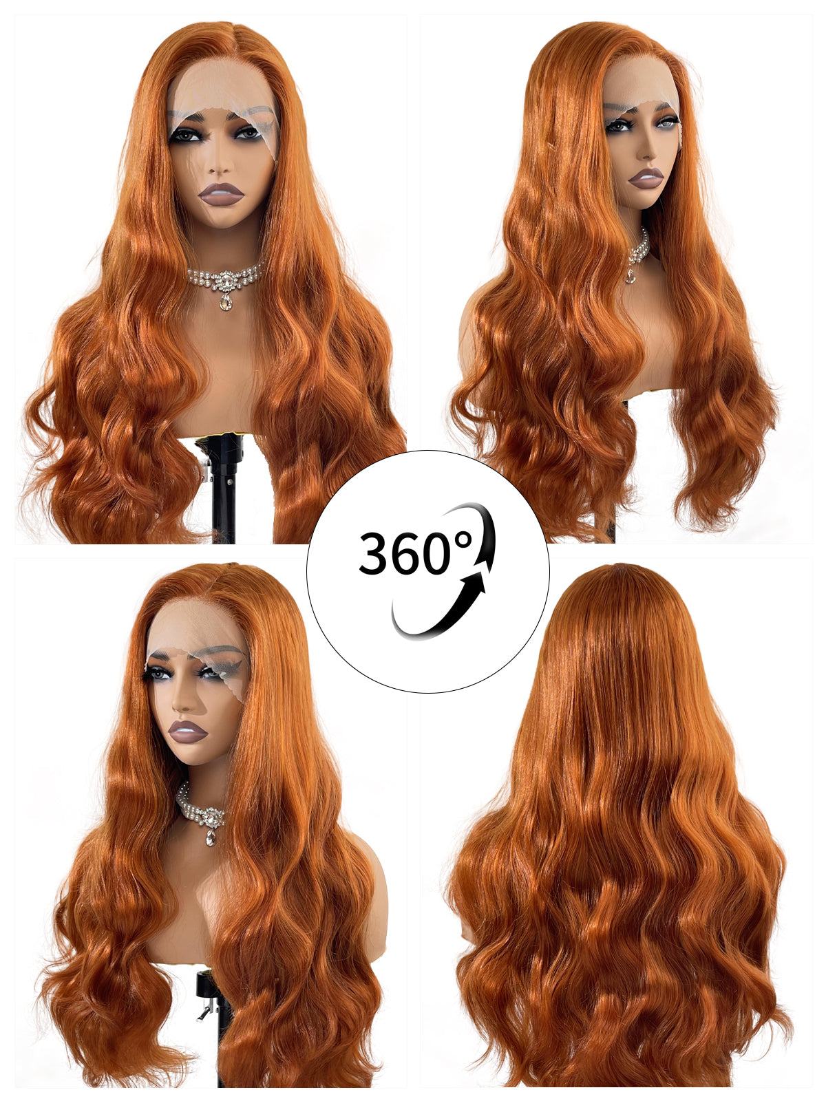 [Isla] Ailsa's Wigs Ginger Body Wave Wig T Part Lace Synthetic Wigs 78045