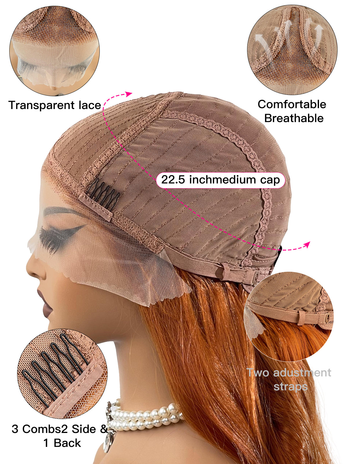 [Isla] Ailsa's Wigs Ginger Body Wave Wig T Part Lace Synthetic Wigs 78045