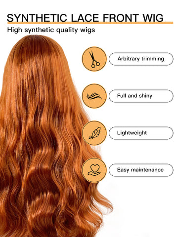 Lsla | Ginger Wig | Premium Synthetic Wig | 26-Inch Long Hair - Ailsa's Wigs