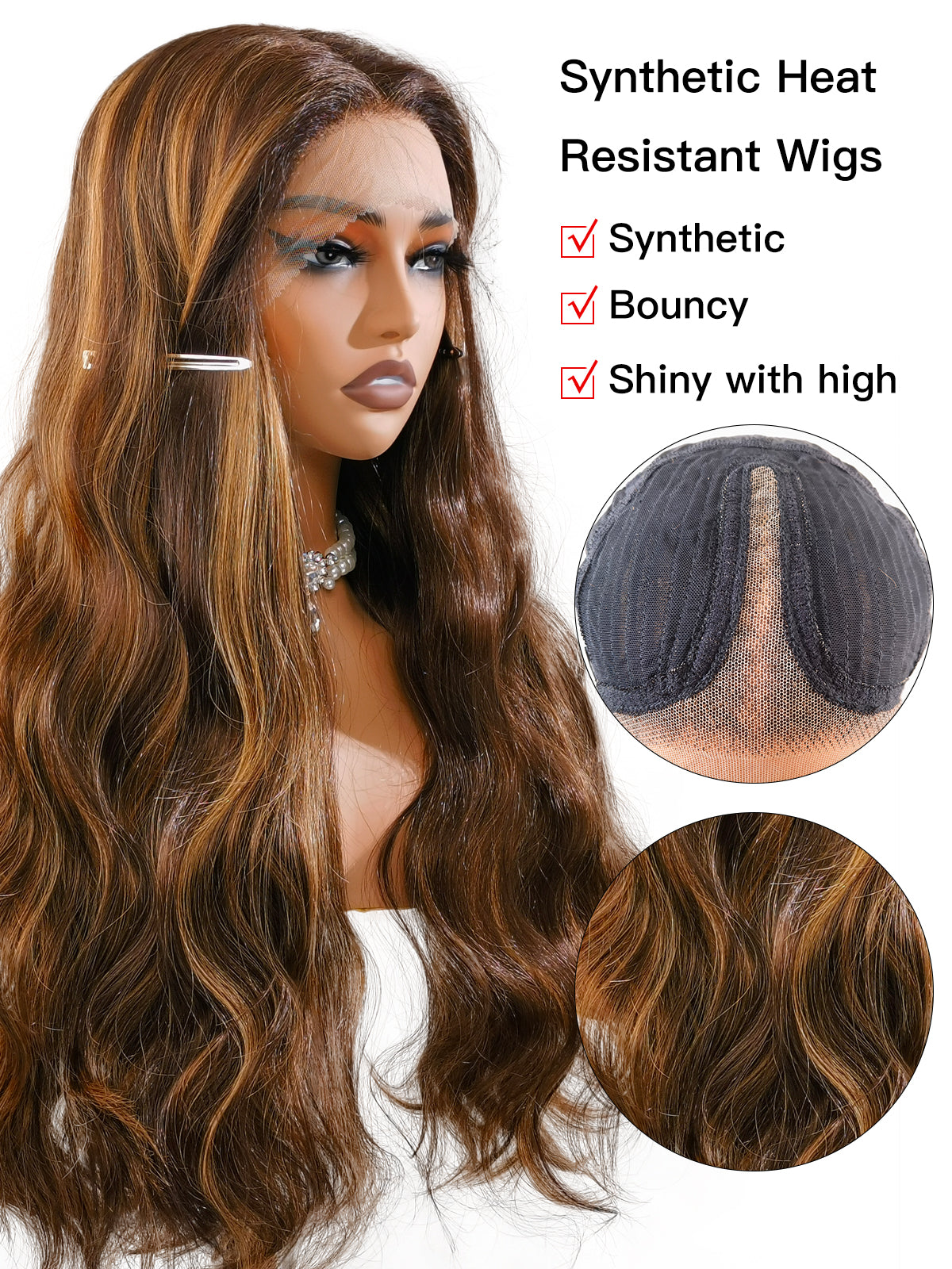 Natalia | Highlighted Brown #HM4/27 Wig | 26-Inch Long Hair - Ailsa's Wigs