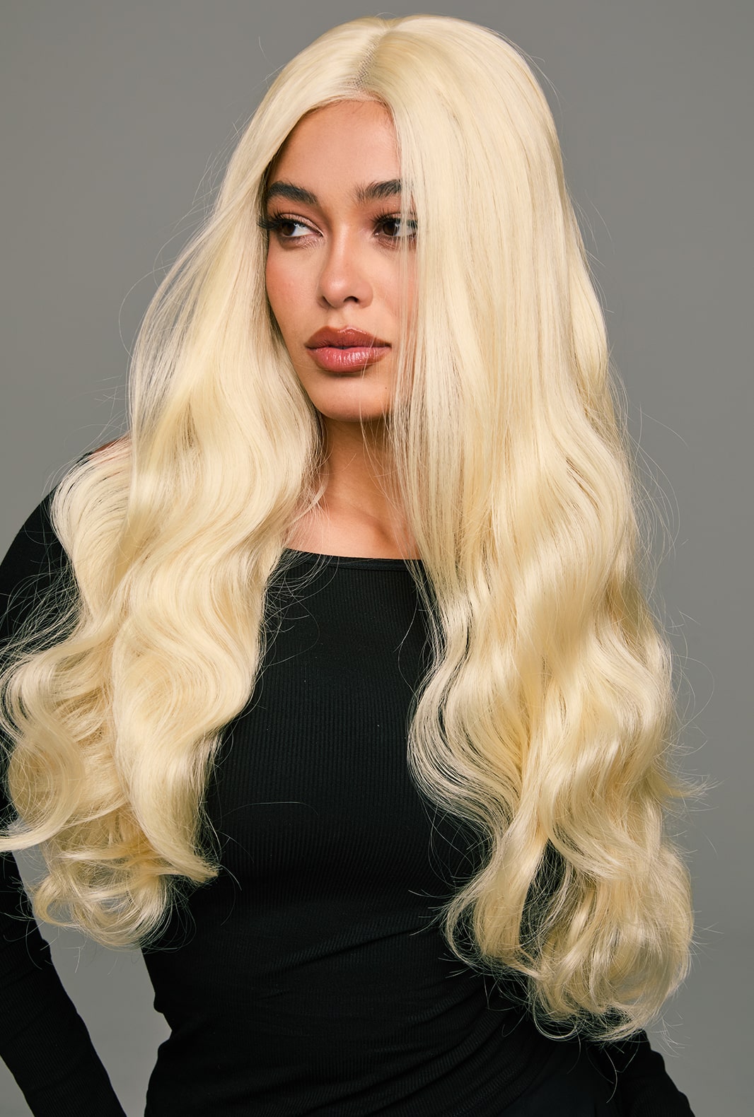 Arya | Platinum Blonde Body Wave Wig | Premium Synthetic Wig - Ailsa's Wigs