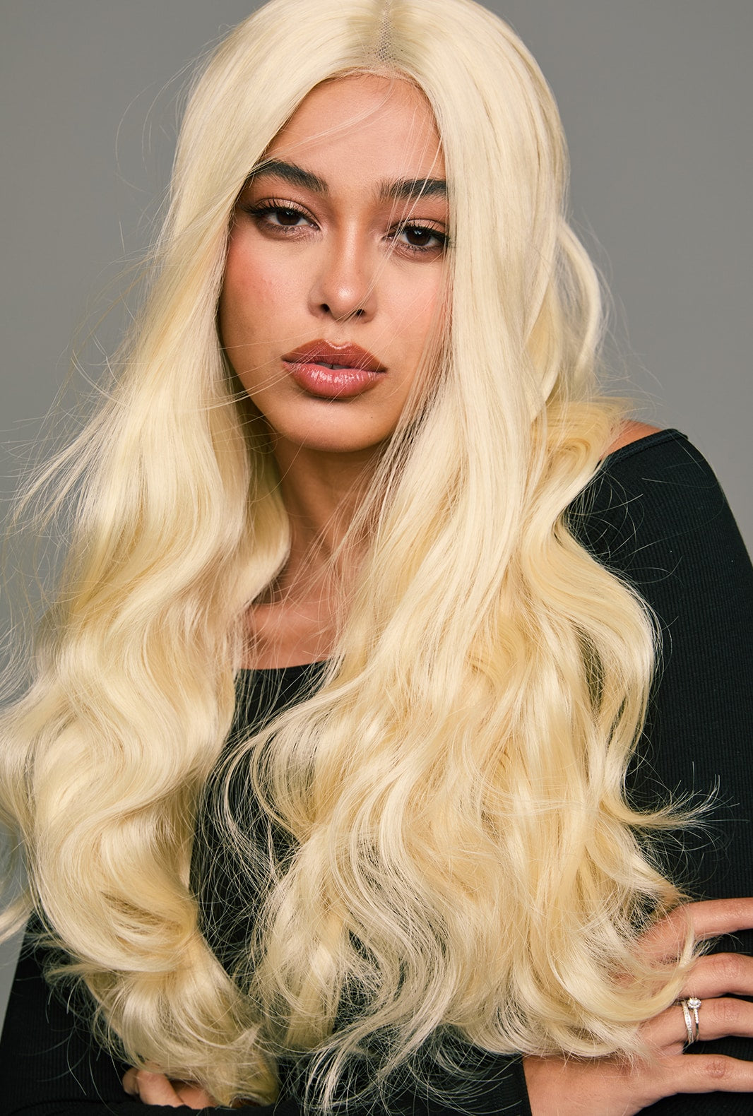 Arya | Platinum Blonde Body Wave Wig | Premium Synthetic Wig - Ailsa's Wigs