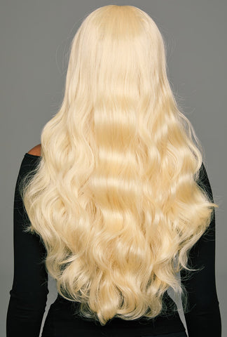 Arya | Platinum Blonde Body Wave Wig | Premium Synthetic Wig - Ailsa's Wigs