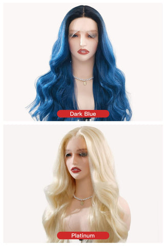 Chloe | Blue Body Wave Wig | 28-Inch Long Layered Party Wig - Ailsa's Wigs