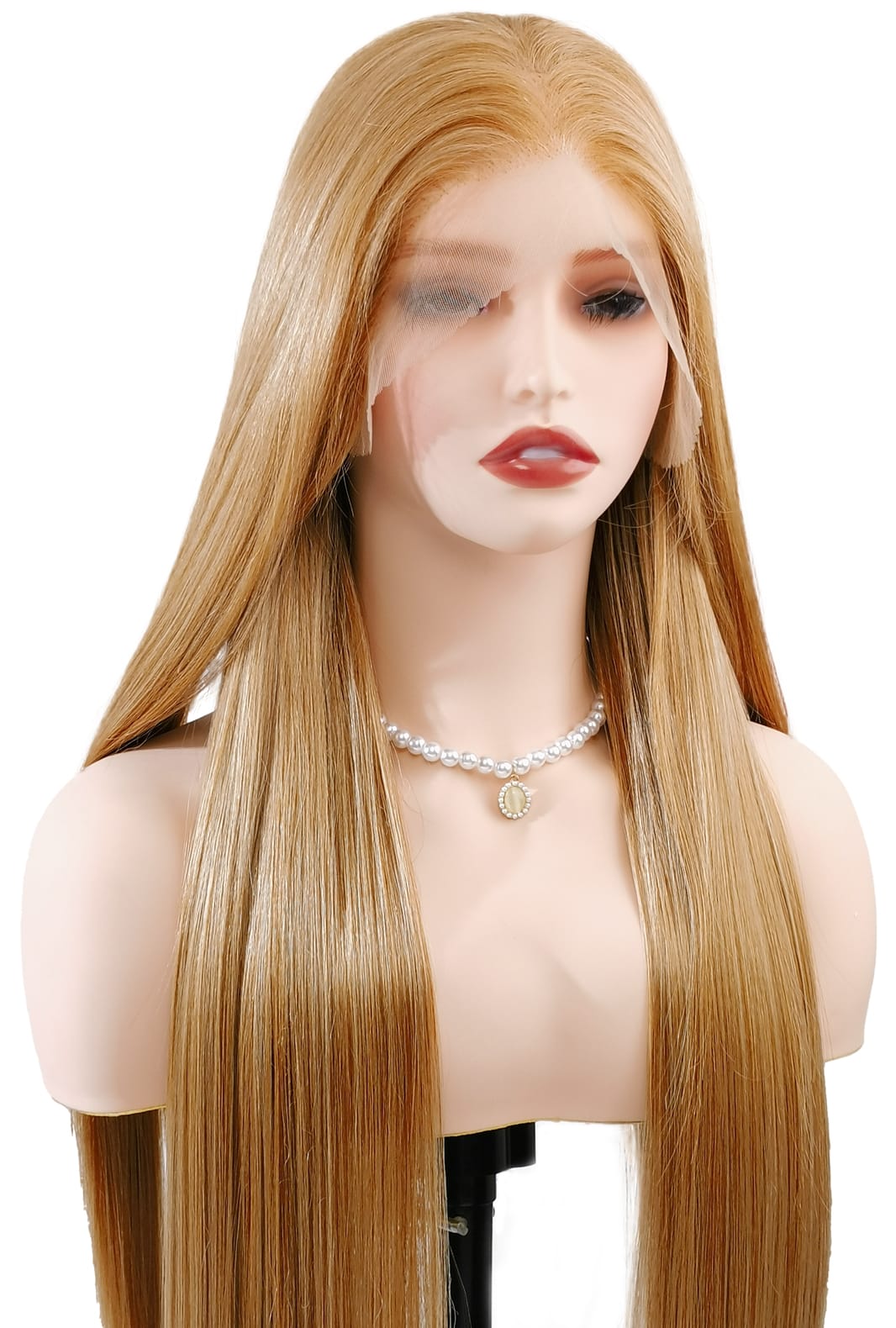 Mia | Light Brown 32-Inch Lace Front Wig | High-Temperature Synthetic - Ailsa's Wigs