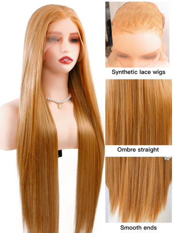 Mia | Light Brown 32-Inch Lace Front Wig | High-Temperature Synthetic - Ailsa's Wigs