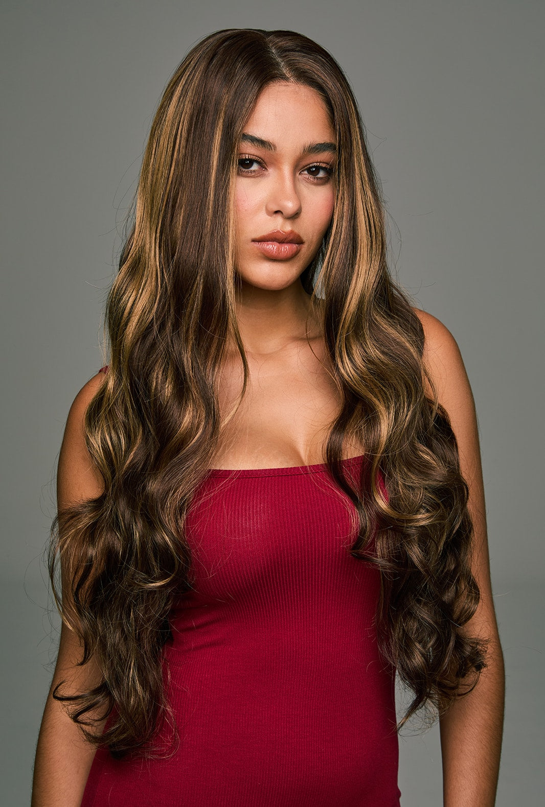 Willow | Highlighted Mixed Brown 28-Inch Loose Wave Lace Front Wig | Premium Synthetic - Ailsa's Wigs