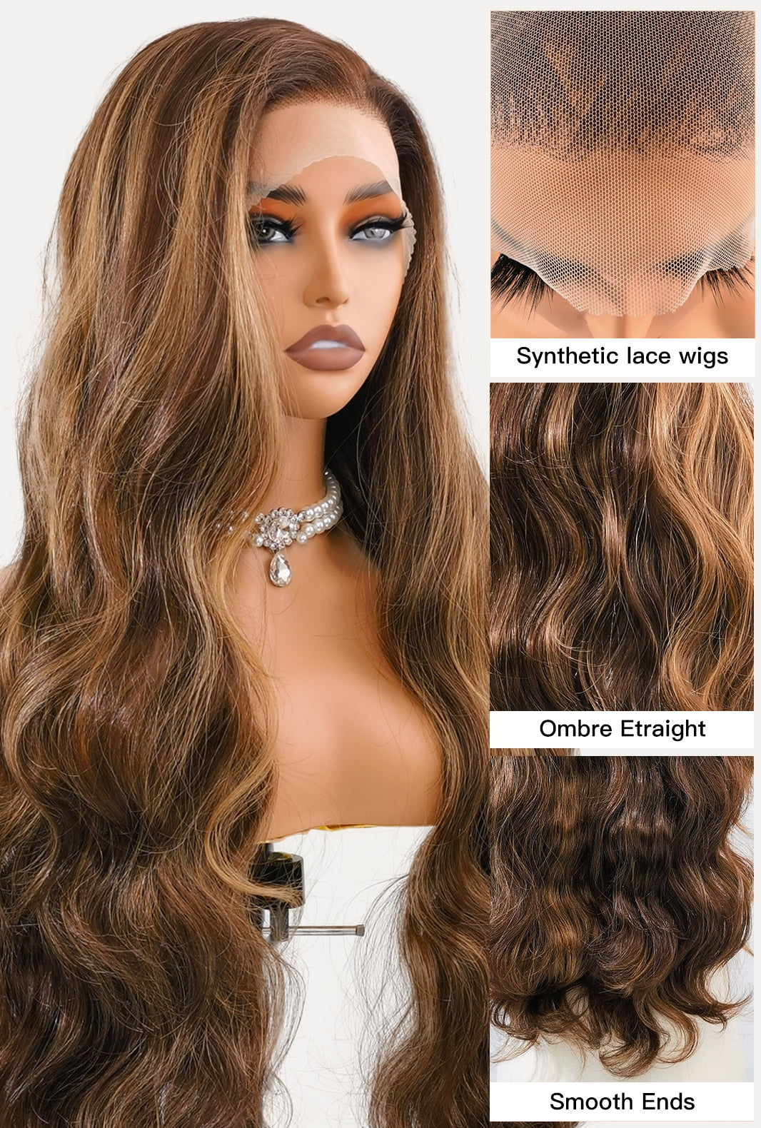 Willow | Highlighted Mixed Brown 28-Inch Loose Wave Lace Front Wig | Premium Synthetic - Ailsa's Wigs