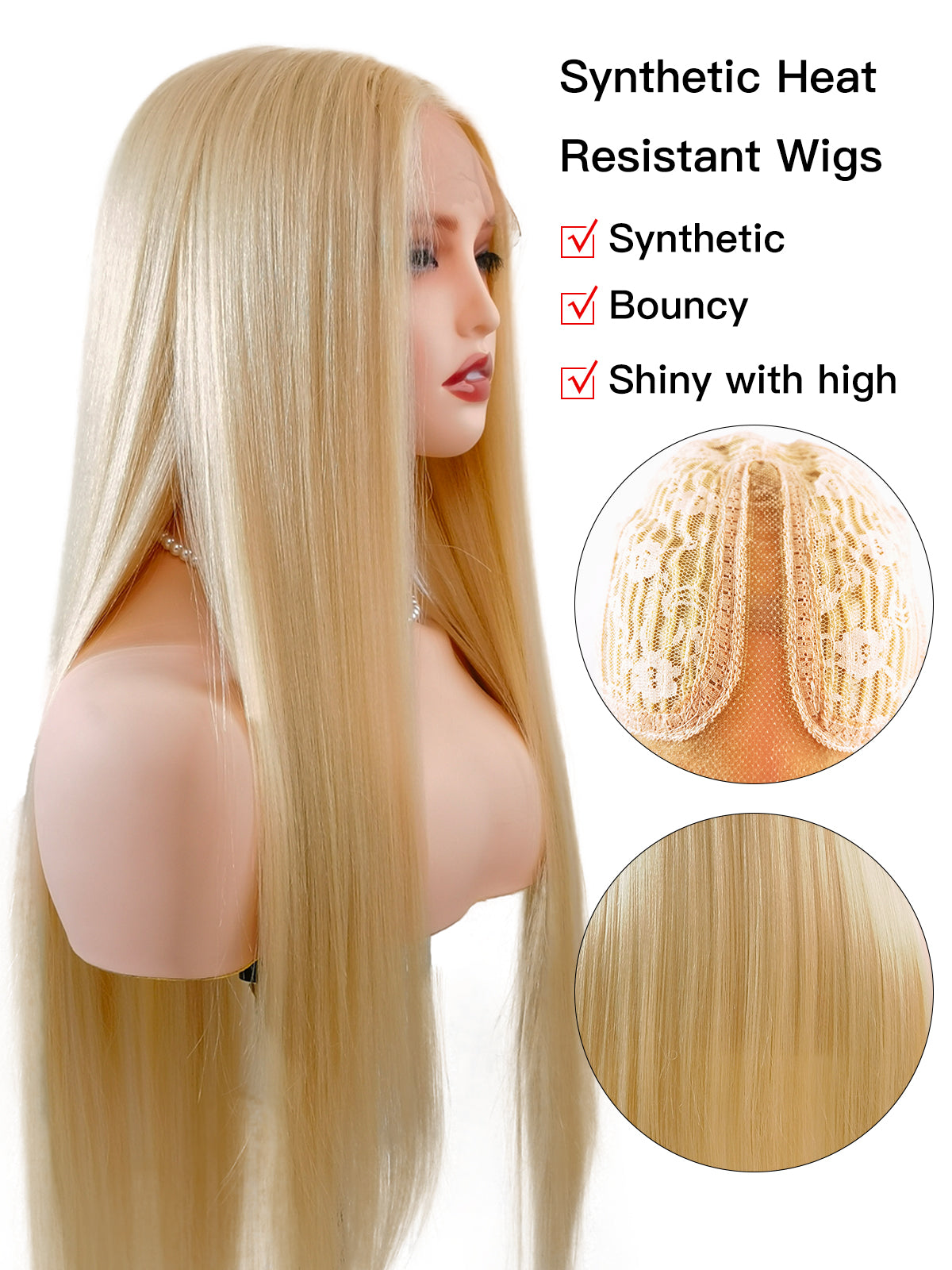 [Nova]Ailsas's Wigs 613 Blonde Synthetic Lace Front Wigs 71041