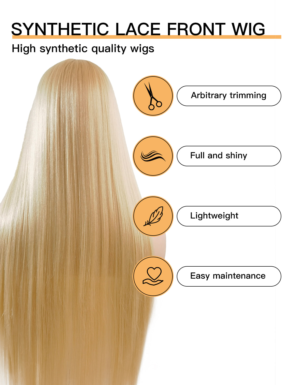 [Nova]Ailsas's Wigs 613 Blonde Synthetic Lace Front Wigs 71041