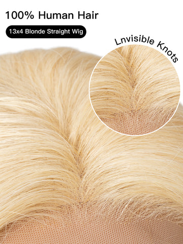 613 Blond Long Straight Wig - 100% Human Hair HD Lace | Lewis and Ailsa