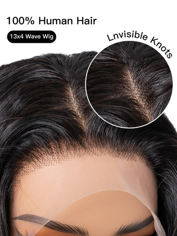 Body Wave Black Wig - HD Lace Pre-plucked Human Hair | Lewis and Ailsa